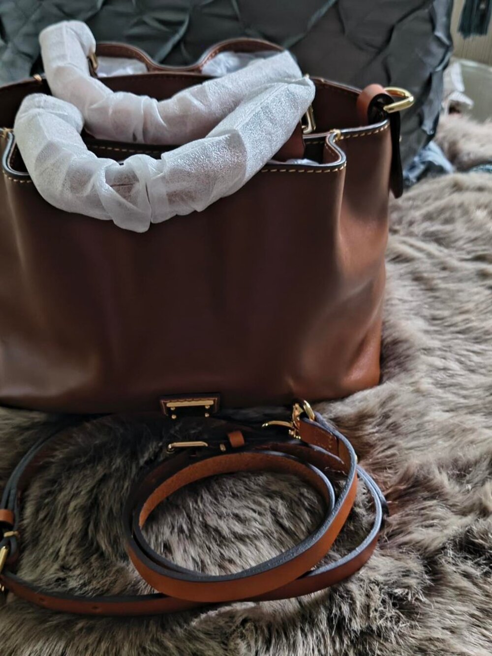 Dooney & Bourke Wexford Leather Mini Barlow, Naural